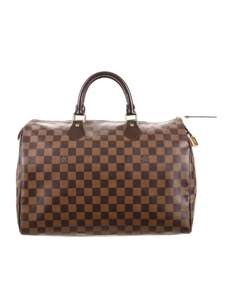 louis vuitton speedy damier ebene 35|louis vuitton damier ebene strap.